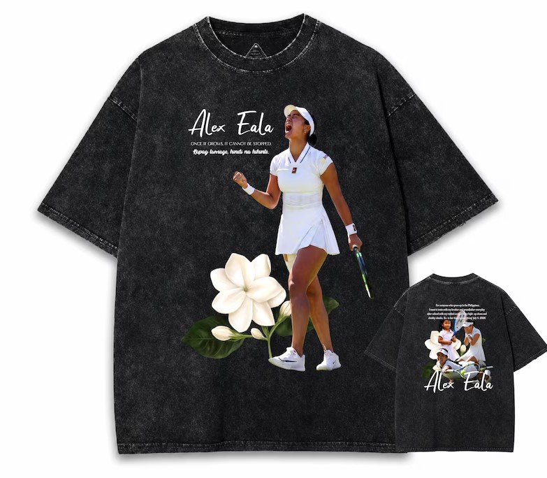 Alex Eala Retro Graphic Shirt • Vintage Filipino Tennis Champion T-Shirt, Mineral Wash Tee,